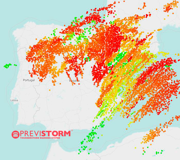 Mayor tormenta rayos españa 2019 8 de julio