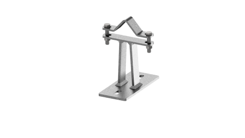 Inverted mast clamp with 15 cm plate