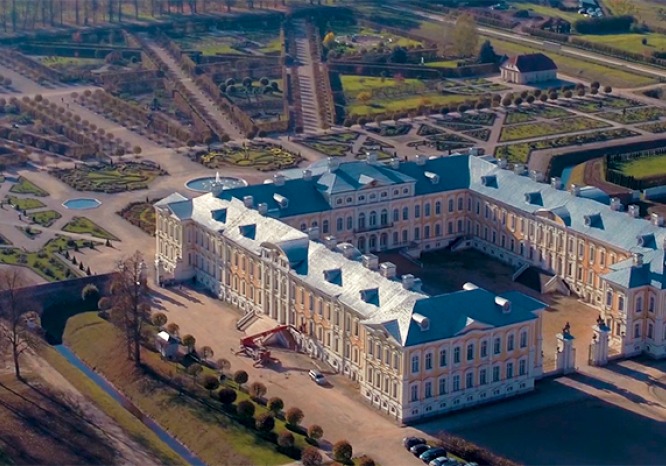 instalación pararrayos rundale palaca letonia